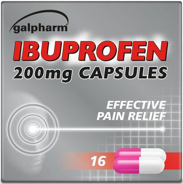 Galpharm Ibuprofen 200mg Capsules - 5 Packs | 80 Capsules